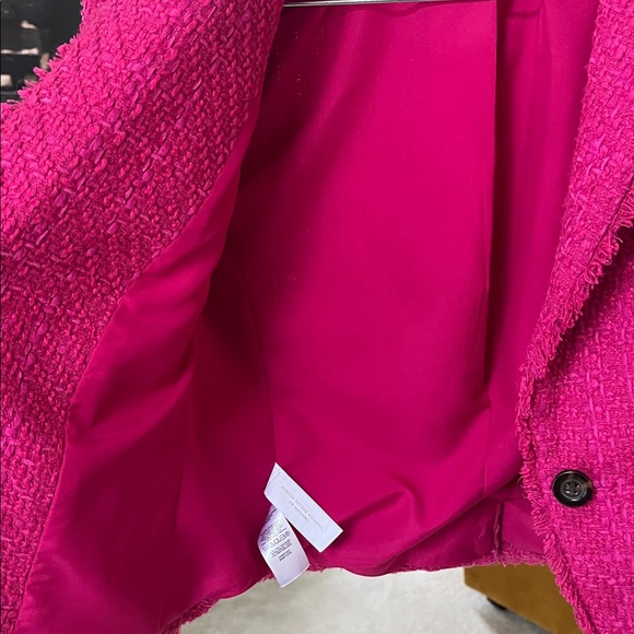 Ann Taylor Fuchsia Tweed Blazer size 00P - Picture 7 of 8
